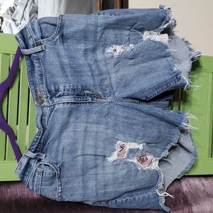 Blue jean shorts